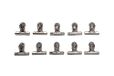 Maul Brievenklem metaal, brede sluitclip 50 mm, klembreedte 20 mm, hoge klemkracht, zilver, 2175096, 10 stuks