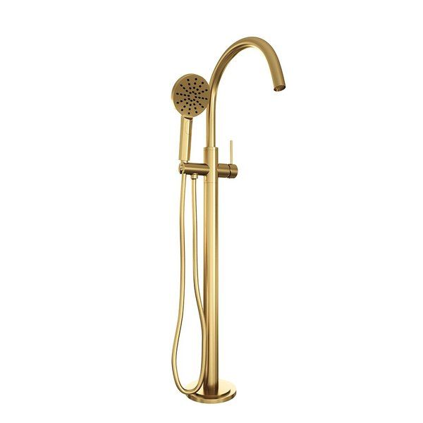Brauer Gold Edition Vrijstaande Badmengkraan - Messing Geborsteld Goud - 3 standen handdouche