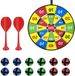 Green Glow - Dartbord pliable intérieur et extérieur, avec jeux interactifs, idéal pour les fêtes - 200 fléchettes, 72 cm