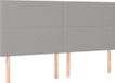 vidaXL Hoofdbord Lichtgrijs Stof 180x5x118/128 cm