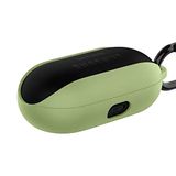 Siliconen Samsung Siliconen hoes voor draadloze hoofdtelefoon Galaxy Buds, waterdicht en valbestendig, met metalen karabijnhaak, eenvoudig, mooi en draagbaar (Matcha-groen)