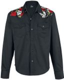 Banned Skull Rose Heren Longsleeve - zwart - 3XL