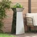 Maison Exclusive - Pot décoratif avec colonnes, couleur argent, 40 x 40 x 100 cm, acier galvanisé