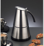 Rommelsbacher EKO 364/E Electric Moka Pot - Stainless Steel - 4 Cups