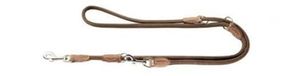 Hunter Round & Soft Hunting Verstelbare Führleine 6mm/200cm Bruin