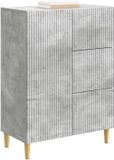 vidaXL Dressoir met lade Betongrijs 66 x 34,5 x 90 cm Bewerkt hout