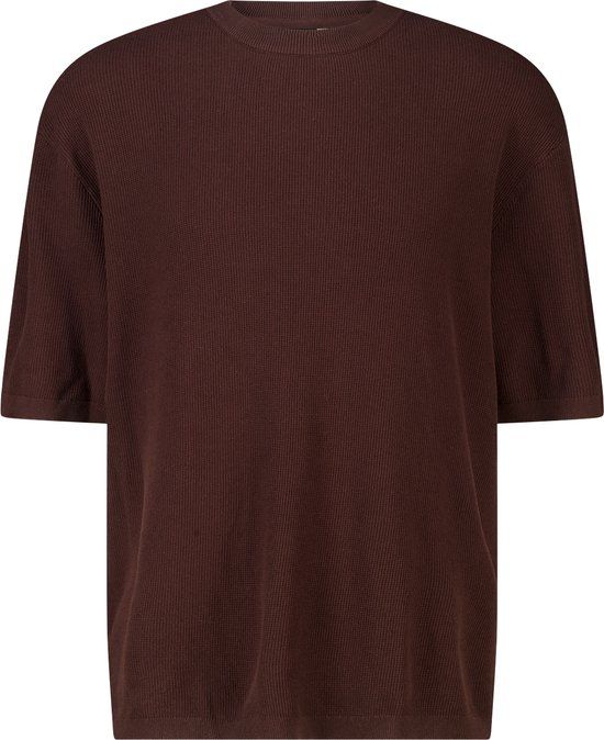America Today T-shirt Edison Heren XS Katoen Bruin