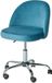 Vertbaudet Fauteuil de bureau enfant en velours sur roulettes bleu