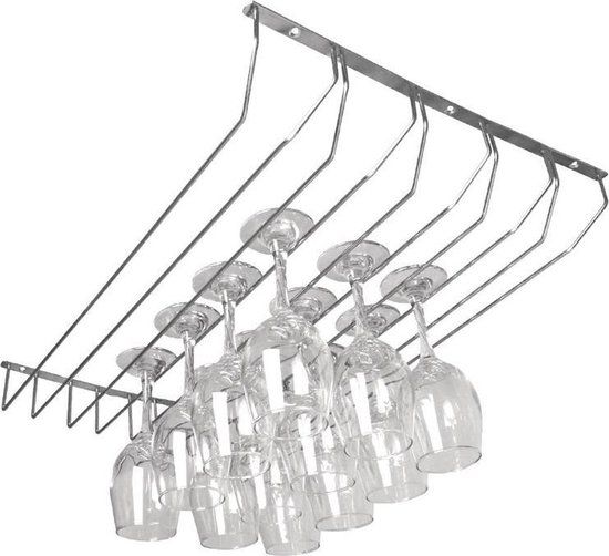 Olympia Glazenrek met 5 sleuven - Geel - Gegalvaniseerd staal - 61cm breed