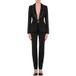 Moschino Gabardine Veste Avec Clous Punk Couture Noir Taille: 40