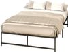 HOMCOM Cadre de lit Acier 141,5x196x36cm Noir