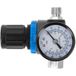 Högert Technik Drukregelaar met manometer, 1/4 inch voor verfpistolen, persluchtgereedschap, compressoraccessoires, instelbare luchtdrukregelaar tot 12 bar, 174 psi