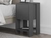 EMAR Table de chevet 1 porte abattante anthracite