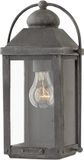 Hinkley LED Wand Buitenlamp Anchorage | 1X E27 Max 60W | IP44 | Dimbaar | Aged Zinc