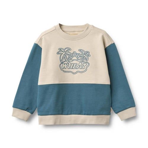 Wheat sweater blauw Jongens Katoen Ronde hals Meerkleurig - maat 104