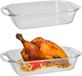 Marinex Ovenschaal van borosilicaat glas - 2x - rechthoek - 3.5 Liter - 37 x 23 x 8 cm - serveerschaal