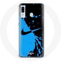 Nike Hoesje voor Samsung Galaxy A20e Logo Blauw en Zwart Maniacase