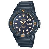 Casio Herenhorloge casual analoog kwarts hars MRW-200H-1E, zwart/zwart, band