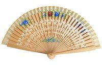 La Señorita Spaanse flamenco waaier luxe - lichtbruin hout