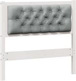 vidaXL Hoofdbord Wit et gris clair Bois de pin massif 90 cm