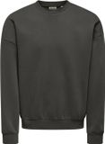 ONLY&SONS ONSCERES OVZ LS CREW SWEAT NOOS Heren Trui XS Katoen/Polyester Beluga