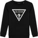 Guess Meisjes Sweatshirt 10 jaar Katoen Fleece Ronde hals Lange mouw Wit/Zwart