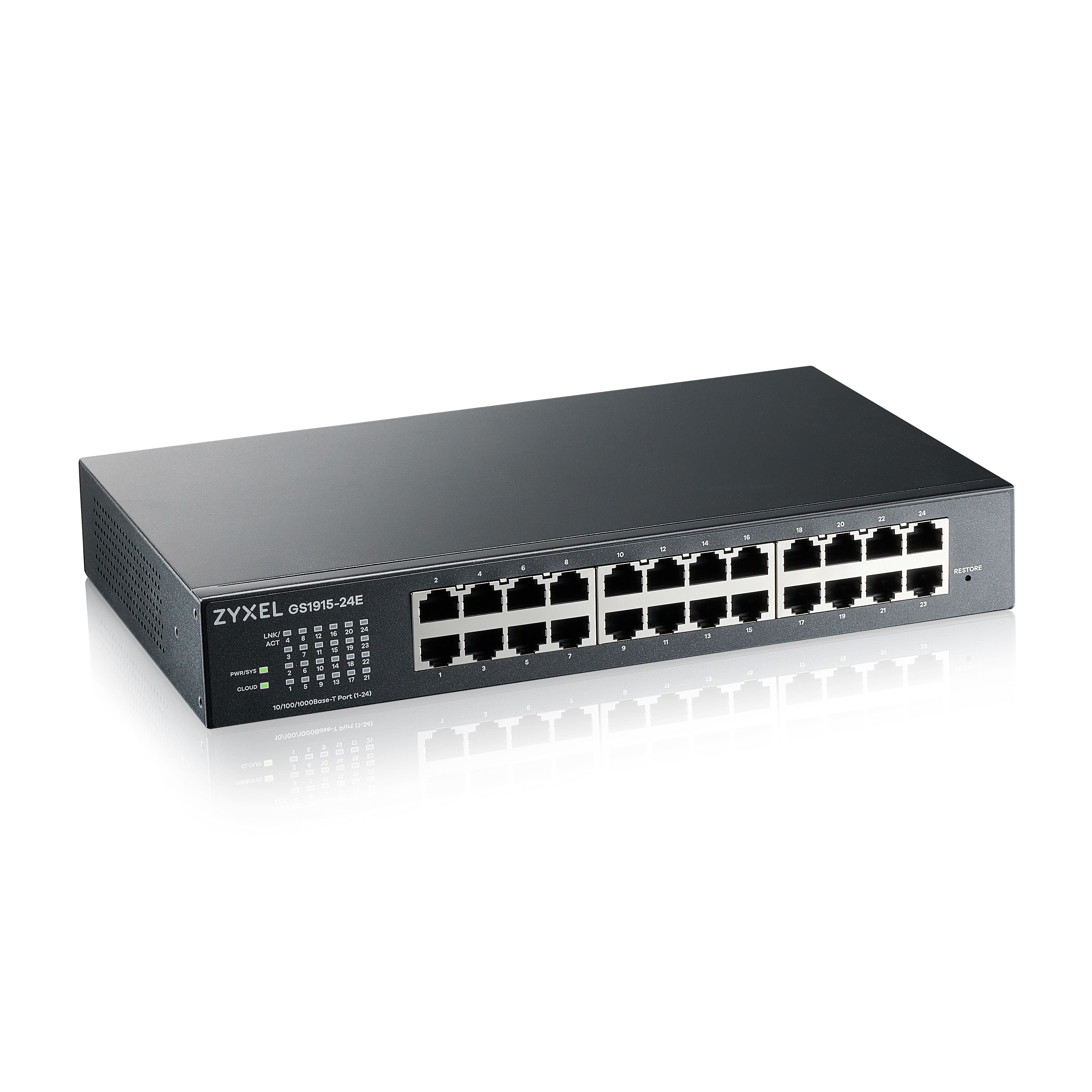 Zyxel GS1915-24E - Switch - 24x Gigabit Ethernet - Managed - L2 - Zwart
