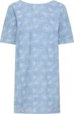 ICHI IHODETTE DR Dames Mini jurk Katoen 100% Maat 38 Lichtblauw Denim/Cloud Dancer