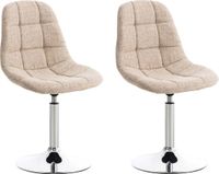 CLP Emil Set van 2 eetkamerstoelen - Stof creme