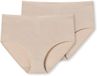 SCHIESSER Modal Essentials slip (2-pack) - dames midi slips zandkleurig