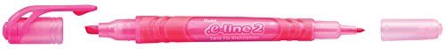Pentel SLW10-P Markeerstift met dubbele punt, 10 stuks, roze