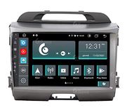 Op Kia Sportage Autoradio Android GPS Bluetooth WiFi Dab USB Full HD Touchscreen Display 9" Easyconnect 8-core Processor Voice Control