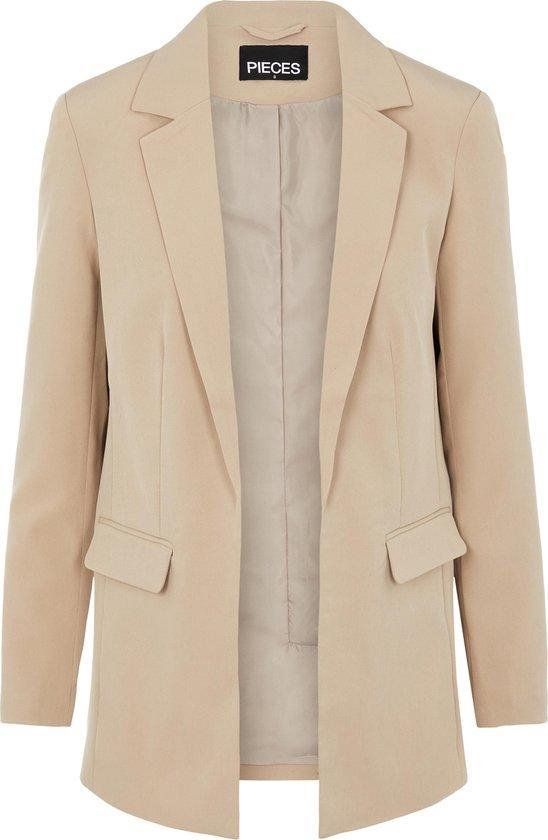 PIECES PCBOSSY LS LOOSE BLAZER NOOS Women's Blazer - Beige - Size XS