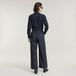 G-Star Tailored wrap jumpsuit l/s wmn - Dames - Jumpsuits - XS - Katoen - Lange mouw - Reverskraag - Borstzak, Zijzakken - Standaardmouw - worn in adrift cobler