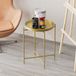 Hanah Home Elegante gouden metalen koffietafel, 46 x 56 x 46 cm