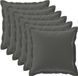 vidaXL - Kussensloop - 6 stuks - HOUTEN - Antraciet - 60 x 60 cm - Polyester