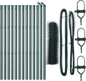 vidaXL - Gaashek - Zeshoekig - Met Grondbevestiging - 25 x 0,4 m - Groen - Mesh