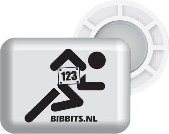 Bibbits hardloopmagneten | 123 Runner White - Unisex - Wit - 4 stuks