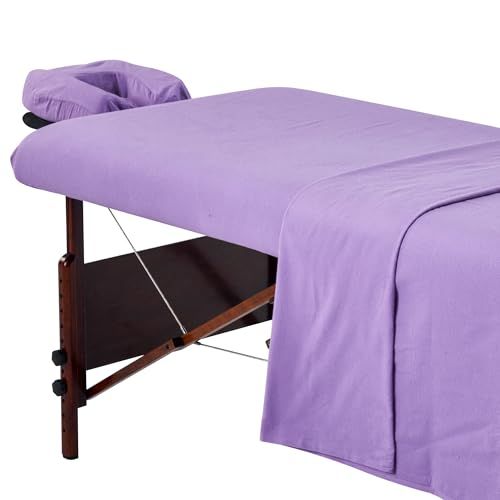 Master Massage 3-in-1 beddengoedset met slaaphoes, platte plaat, gezichtskussensloop, paars