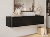 OVALIS table d'appoint suspendue 140 cm noir mat