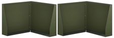 Mur de soutènement 2 pièces 50 x 50 x 30 cm Acier Vert olive