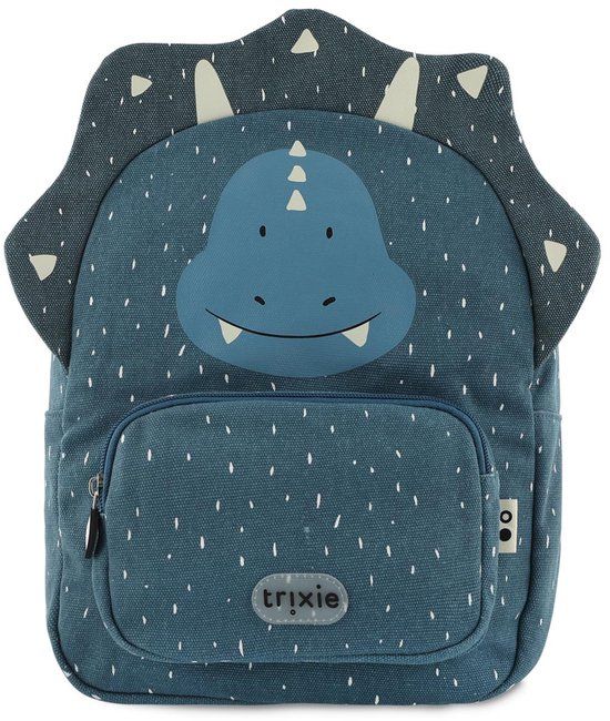 Trixie Rugzak - Mr. Triceratops - Schooltas Waterafstotend - Blauw
