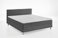 Atlantic Home Collection Boksbed inclusief rooster en binnenveringmatras, hout, donkergrijs, 160 x 200 cm