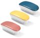 Brosse de lavage brosse de nettoyage - Poignée ergonomique - Poils de brosse PBT souples - Jaune, rouge et bleu (set de 3)