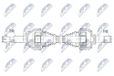 NTY Antriebswelle NPW-TY-182 Hinterachse rechts