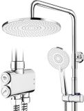 Ibenzoa® Complete Doucheset met Ronde Regendouchekop en Drie Instelbare Waterstraalopties