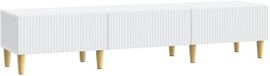 vidaXL Meuble TV avec tiroir Blanc 147 x 34,5 x 30 cm Bois d'ingénierie