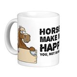 Acen ' paarden maken me gelukkig, je niet zo veel ' grappige koffie mok 11oz granen mok, keramische wit, 9 x 9 x 9 cm