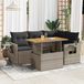 Maison Exclusive - Ensemble de meubles de jardin 5 pièces avec canapé et coussins, gris, en polyrotin