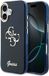Guess Housse de téléphone pour iPhone 17 - résistant aux chocs - Bleu